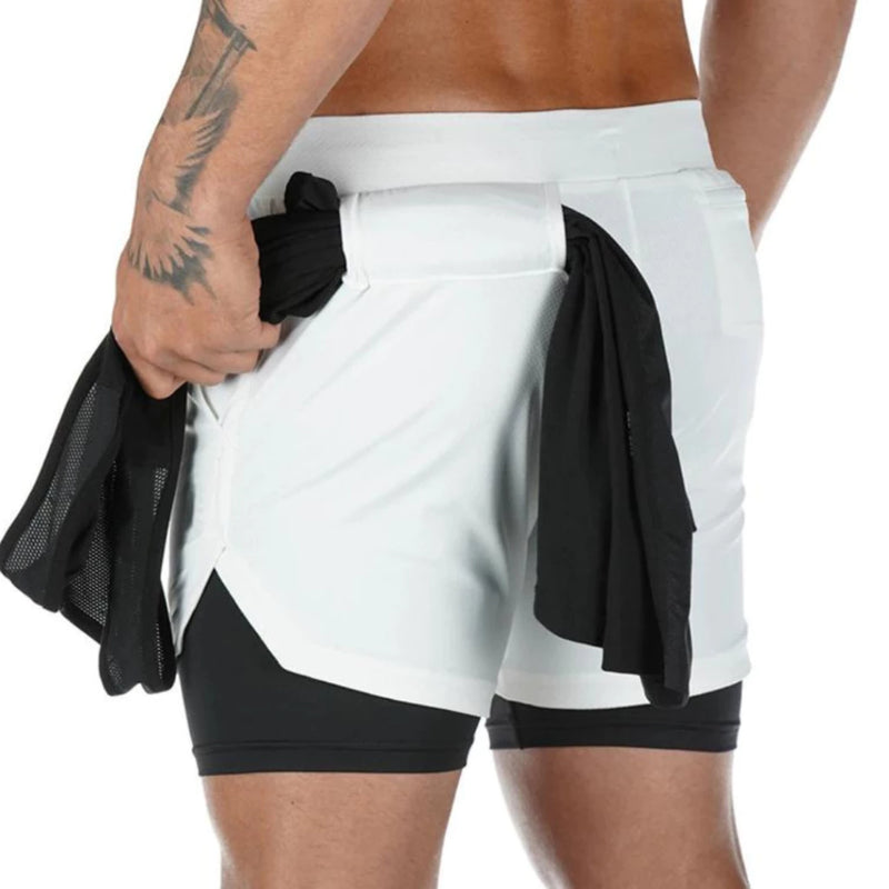 bermuda e shorts 2 em 1 academia e treino sport fit dry fit com elastano com proteçao uv alta qualidade